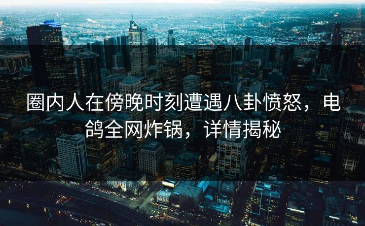 圈内人在傍晚时刻遭遇八卦愤怒，电鸽全网炸锅，详情揭秘